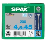 Afbeeldingen van Spax sp.plaatschroef Univ. T20 VD 4,5x45 a2