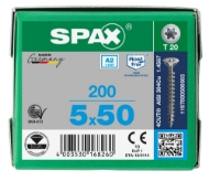 Afbeeldingen van Spax sp.plaatschroef Univ. T20 VD 5,0x50 a2