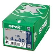 Afbeeldingen van Spax spaanplaatschroef Univ. T20 DD 4,5x80 