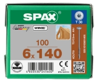 Afbeeldingen van Spax sp.plaatschroef Discuskop T30 VD 6,0x140