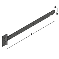 Afbeeldingen van Kruisheng licht 500 35x2 epoxy coating zwart