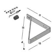 Afbeeldingen van Deuropvangbeugel haaks compleet 275x250x330 4