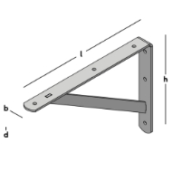 Afbeeldingen van Plankdrager 200x300 30x4/20x4 verzinkt