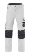 Afbeeldingen van Hav werkbroek mt.53 wit/char.grijs kniez.