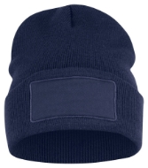 Afbeeldingen van Muts hubert navy met borduurpatch 024129