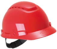 Afbeeldingen van 3M veiligheidshelm rood met draaiknop hdpe