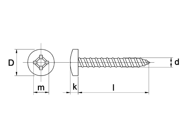 Afbeeldingen van Kelfort din 7981-c a2  3.5x6.5mm bolkop.schr.