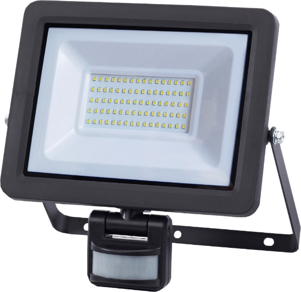 Afbeeldingen van Kel bouwlamp+sensor led 50w 5400lm ip65 5mtr