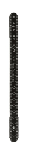 Afbeeldingen van Schuil duimstok 1 mtr 6-dlg alu zwart mm/mm