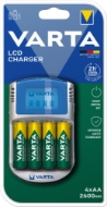 Afbeeldingen van Varta LCD batterijlader + 4xAA 2700mAh