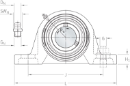 Afbeeldingen van SKF sy 20 tf lagerhuis cpl.
