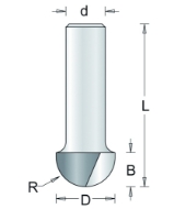 Afbeeldingen van HM holprofielfrees R=4.8 L=70