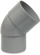 Afbeeldingen van PVC-U bocht 80mm 45° mof/verj.