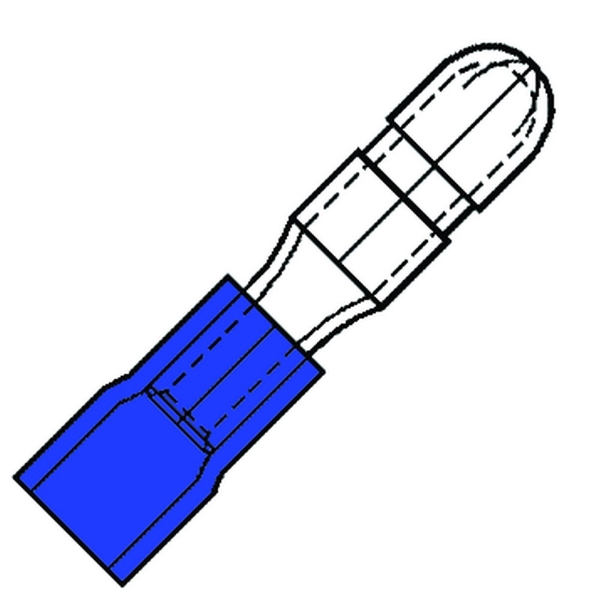 Afbeeldingen van Rondsteker 5,0x21mm blauw sp2505ha