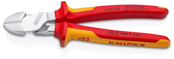 Afbeeldingen van Krachtzijsnijtang VDE 200mm mc-greep Knipex