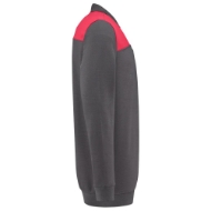 Afbeeldingen van Polosweater Bicolor Naden mt. L DgreyRed