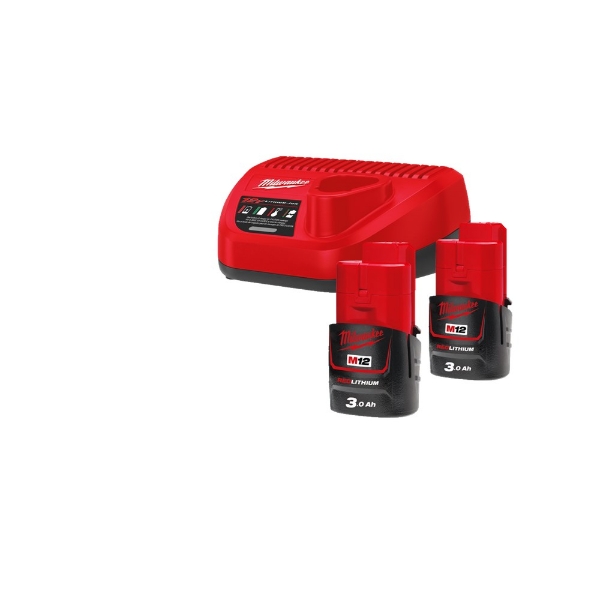 Afbeeldingen van Mil M12 NRG-302 2x accu 1x C12C lader
