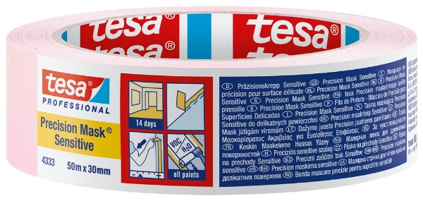 Afbeeldingen van Tesa 4333 tesakrepp 50m, 38mm helroze