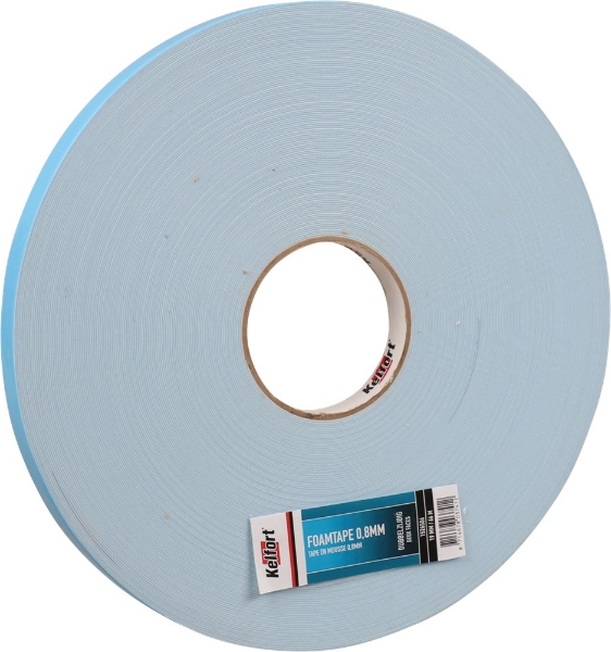 Afbeeldingen van Kelfort foamtape dubbelzijdig 0.8mm 19mm x66m