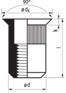 Afbeeldingen van Bl.klinkmoer m5 2,0-4,0mm staal a 250st