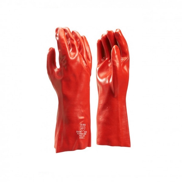 Afbeeldingen van Handschoen 7061AN pvc zuur/loog rood cat