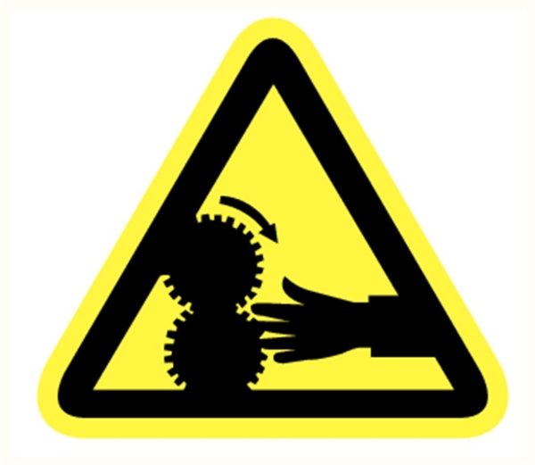 Afbeeldingen van Sticker "gevaar voor handen" 200mm