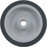 Afbeeldingen van Wiel pvc g.lag. 100mmgrs rubb.loopvlak