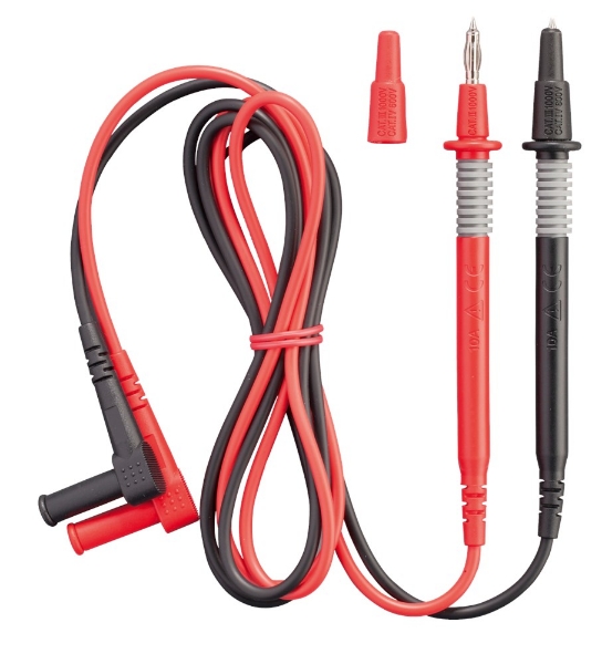 Afbeeldingen van Set meetsnoeren rood/zwart 4mm punt Benning