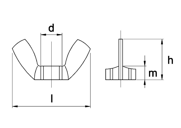 Afbeeldingen van Vleugelmoer am. m8 a2