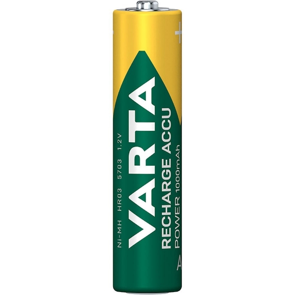 Afbeeldingen van Varta opl.batt. (AAA) 1000mah nimh (4st)