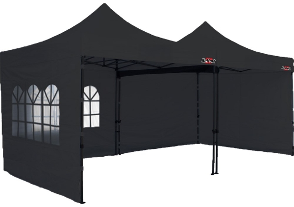 Afbeeldingen van Zijwandenset tbv tent 2.9x2.9mtr zwart