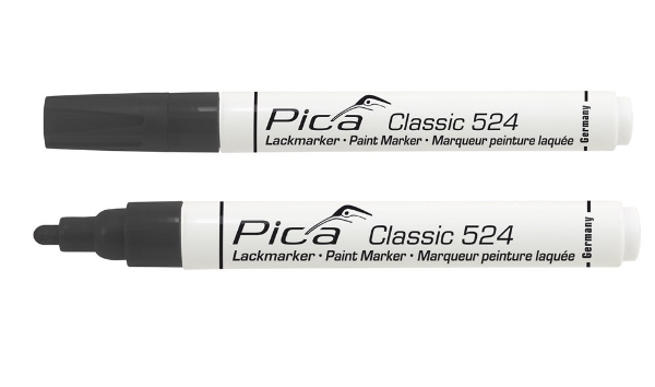 Afbeeldingen van Pica 524/46 Lakmarker 2-4mm ronde tip zwart