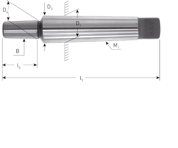 Afbeeldingen van Rotec boorhouderstift din238 MK4-B16