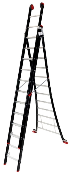 Afbeeldingen van Kel reformladder alu/zwart 3x12