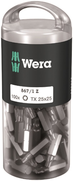 Afbeeldingen van Wera bit 1/4" DIN3126E 6,3 T25x25mm 100st.