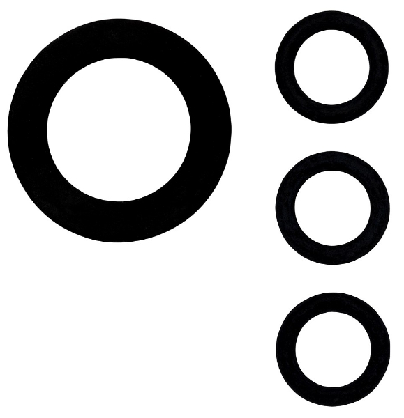 Afbeeldingen van Gar set rubberringen 1" 1125