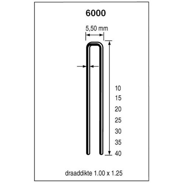 Afbeeldingen van Dutack nieten 6030cnk box 5000st