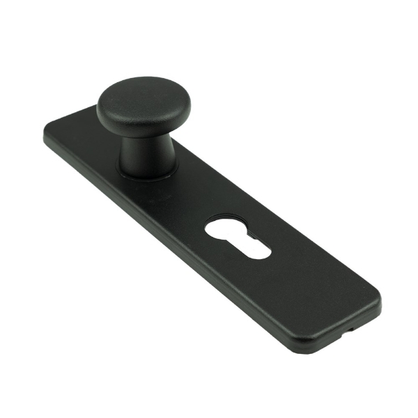 Afbeeldingen van Knopschild Pc55 Alu.Zwart 185X44 Recht