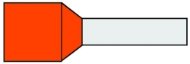 Afbeeldingen van Adereindhuls 4,0mm2 oranje g493-n