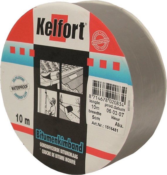 Afbeeldingen van Bitumenkimband 200mm aluminium kleur 10m