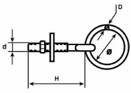 Afbeeldingen van Oogbout m 8 m/ring rvs 8x50 op kaart