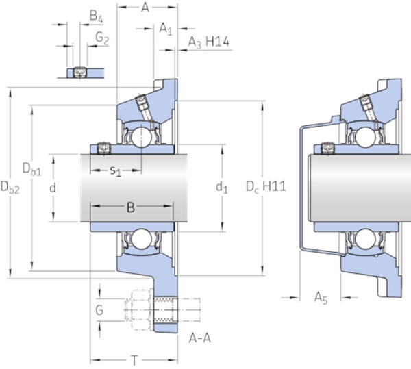 Afbeeldingen van SKF flenslagerhuis fy20tf kompl.(pcjy..)