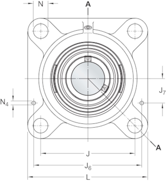 Afbeeldingen van SKF flenslagerhuis fy45tf kompl.(pcjy..)