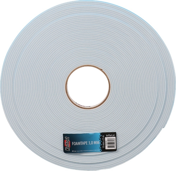 Afbeeldingen van Kel 3mm dubbelzijdig foamtape 19mmx25mtr