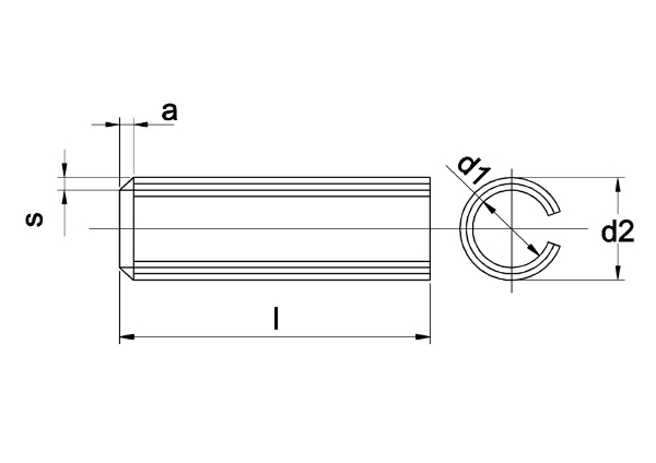 Afbeeldingen van Spanbus zwaar stl 6x60mm din1481 zw.