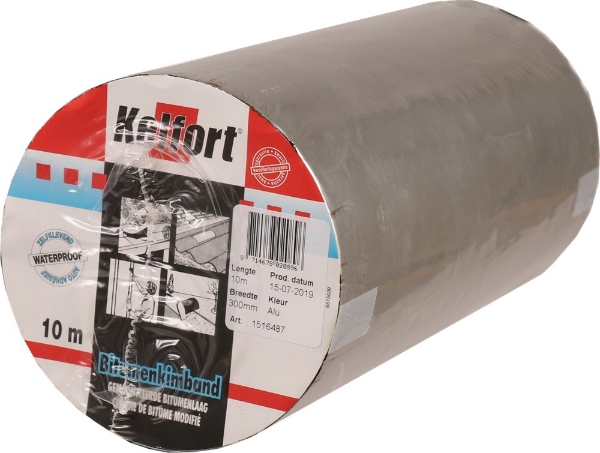 Afbeeldingen van Bitumenkimband 300mm aluminium kleur 10m
