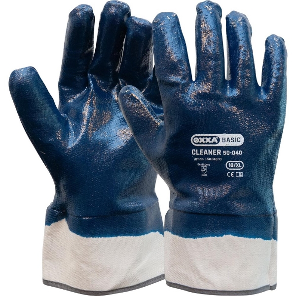 Afbeeldingen van OXXA werkhandsch mt.10 nitril gesl. rug blauw