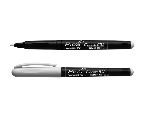 Afbeeldingen van Pica 532/52 Permanent Pen 1-2mm rond wit