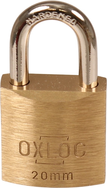 Afbeeldingen van Oxloc hangslot messing 20mm vs kd20