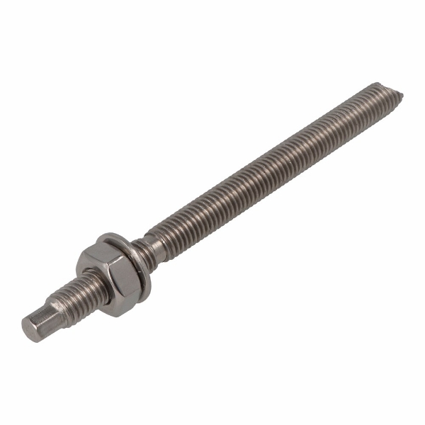 Afbeeldingen van Ankerstang + moer/ring v.cap. RVS A4 m8x110